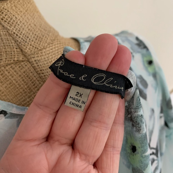 White flower blouse - Picture 5 of 6